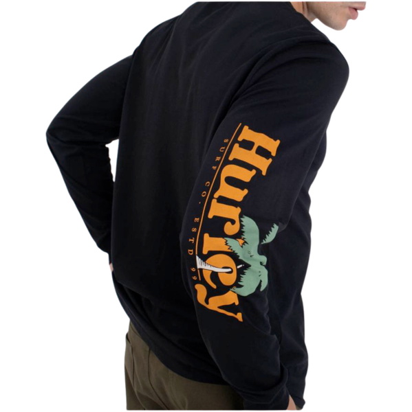 2026 Hurley Mens OZ Long Sleeve Tee HFA25MMTL04310 - Black